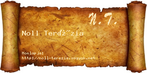 Noll Terézia névjegykártya